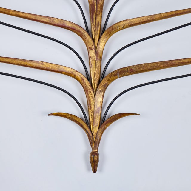 Gilt Wroght Iron Candelabra For Sale - Image 4 of 8