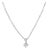 0.19ct Diamond Solitaire Pendant Necklace 18k White Gold 18" Box Chain For Sale