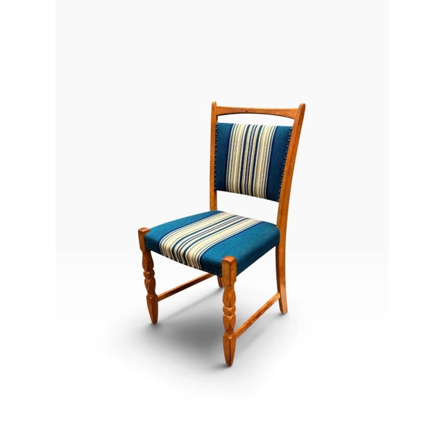 Set of Six Danish Oak Dining Chairs by Henning Kjærnulf For Sale - Image 6 of 12