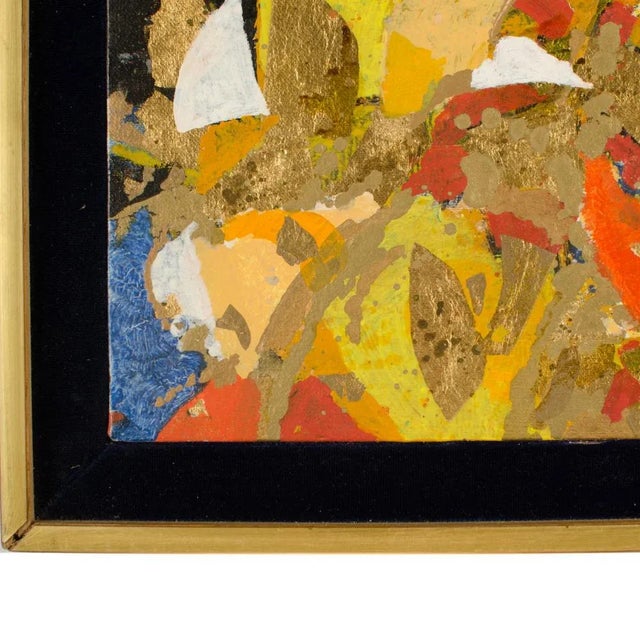 Abstract Expressionist Mixed-Media Painting by Hans Kline Entitled "Circus Tumblers", Framed For Sale - Image 12 of 13