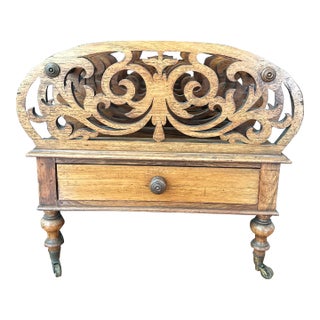 Late 19th Century English Magazine Rack For Sale