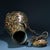Gemstone Antique Chinese Bronze Vase With Gold & Silver Inlay, Gemstones & Chain Handle For Sale - Image 7 of 10