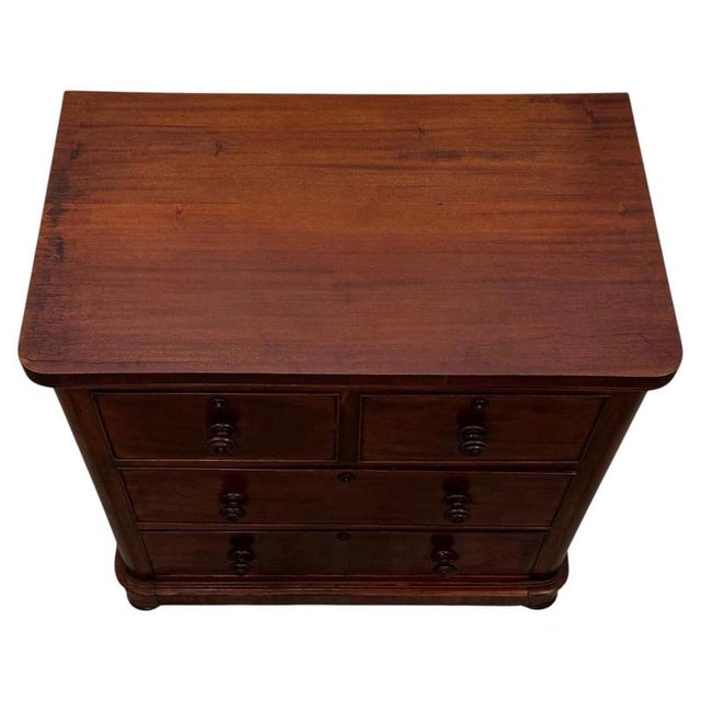 19th Century Victorian English Drawer Chest in Mahogany For Sale - Image 4 of 12