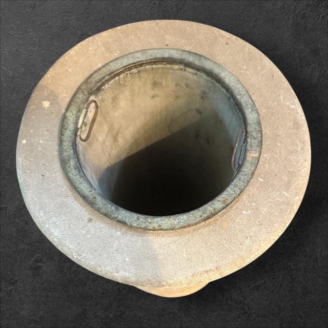 Antique Neoclassical Pedestal Planter with Original Zinc Insert, 1890s For Sale - Image 3 of 8