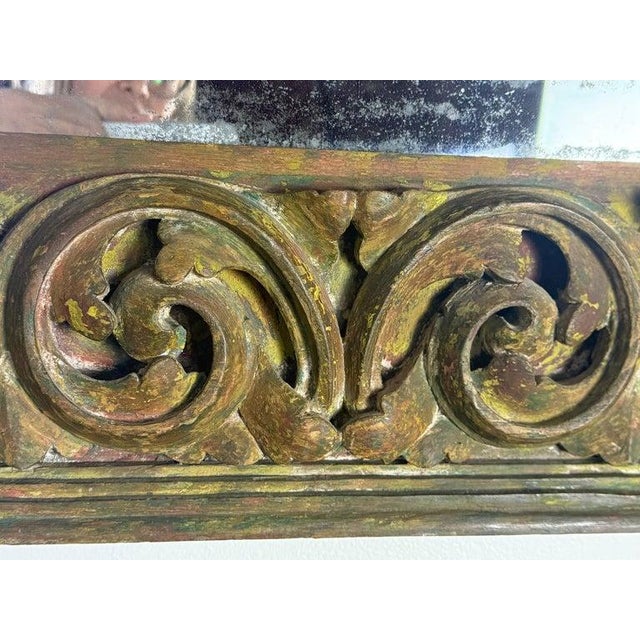 Late 19th Century Antique Carved Giltwood Arch-Top Mirror, Continental Europe, 18th–century For Sale - Image 5 of 12