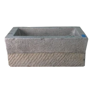 42" Inch Long Hand Chiseled Stone Trough 29