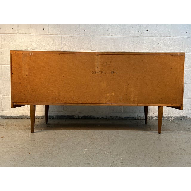 Vintage Nine Drawer Walnut Dresser by Dixie Furniture For Sale - Image 17 of 17