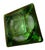 Mid-Century Modern Circa 60’s Square Green Glass Ashtray Catchall For Sale - Image 3 of 6