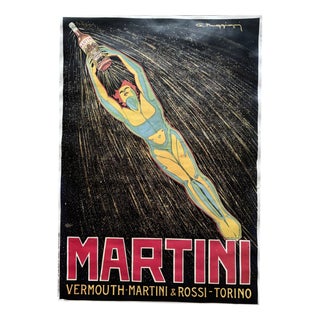 Martini Vermouth Advertising Poster After Giorgio Muggiani, Italy, 1970s For Sale