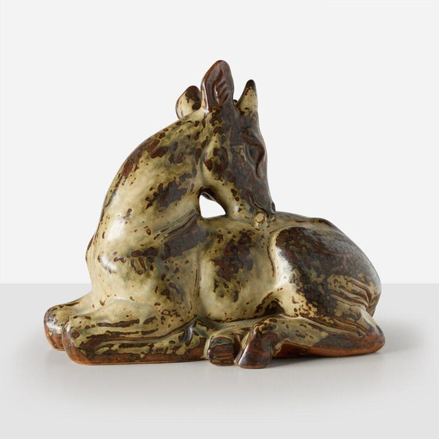 Mid-Century Modern Ceramic Fawn by Knud Kyhn For Sale - Image 3 of 5