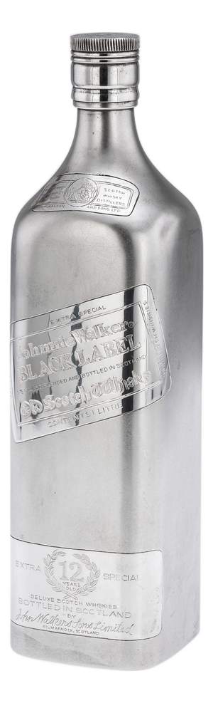Large 20th Century Novelty Silver One Litre Whisky Bottle from Johnnie Walker