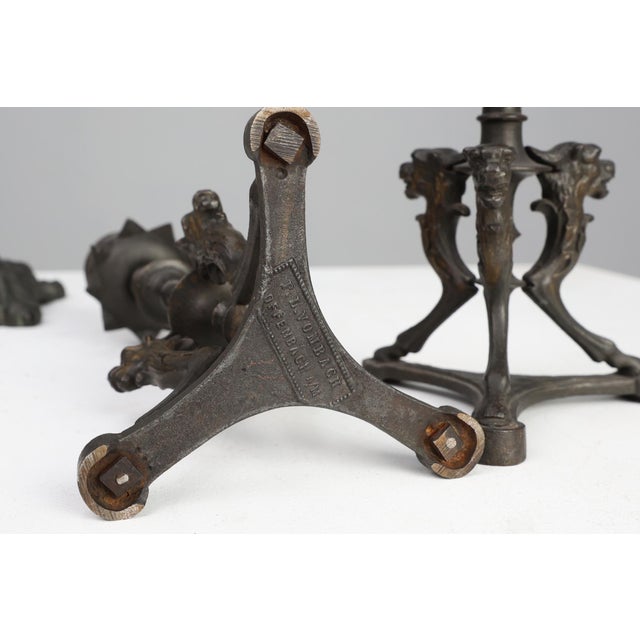 Crucifix and Candlesticks by P.L. Vombach, Germany, Set of 3 For Sale - Image 13 of 14