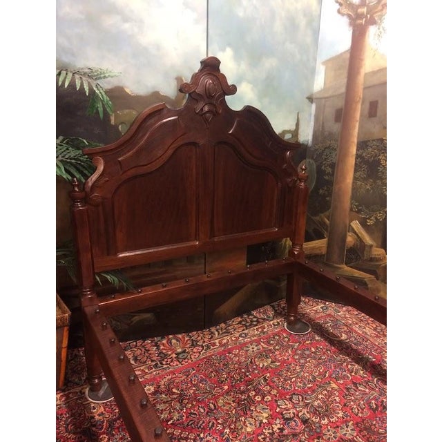 Antique Bed, Victorian Walnut Bed, Three Quarters Bed For Sale - Image 4 of 11