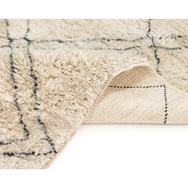 Premium Hand-Knotted Moroccan Wool Rug | 10'2" X 6'7" | One of a Kind For Sale - Image 6 of 9