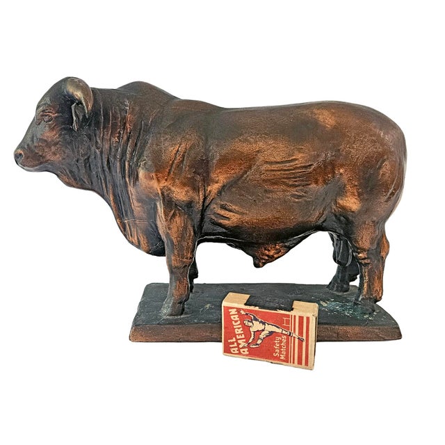 1969 Vintage Santa Gertrudis Breeders International Bronze Bull Trophy Statue For Sale - Image 13 of 13