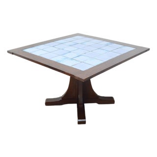 Stickley Arts and Crafts Tile Top Dining Table For Sale
