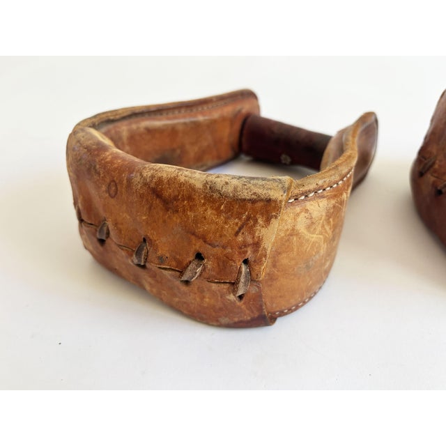 Vintage Western Horse Saddle Stirrups, a Pair For Sale - Image 4 of 9