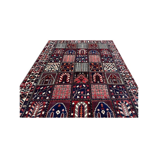 7x10 Old Persian Bakhtiari Area Rug - 502207 For Sale In Dallas - Image 6 of 12