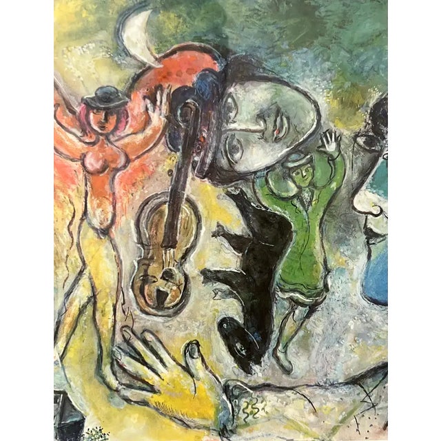 1960s Marc Chagall Lithograph Petit Cheval Noir " Little Black Horse" Signed & Framed 1968 For Sale - Image 5 of 13