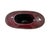 Vintage Postmodern 1980s Ox Blood Red Ceramic Bean Pill Shaped Vase Art Deco For Sale - Image 4 of 8