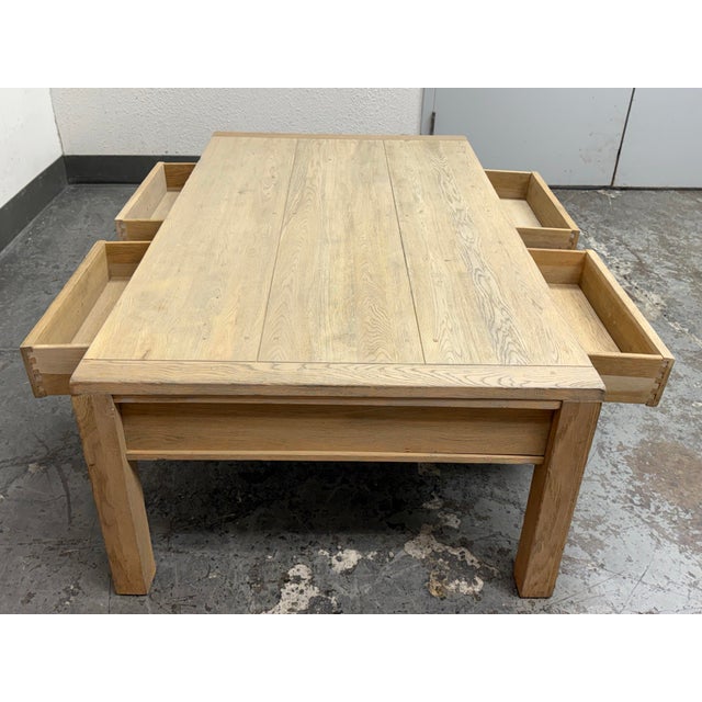 Wood Mitchell Gold & Bob Williams Four Drawer Coffee Table For Sale - Image 7 of 12