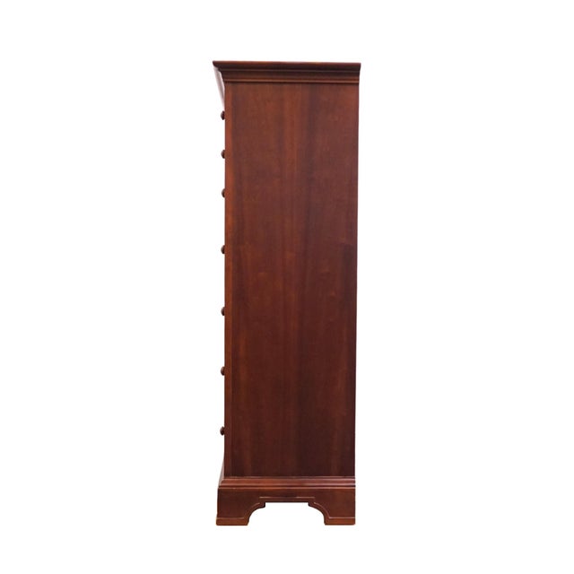 Stanley Furniture Solid Cherry Early American Traditional 54" 18-Drawer Master Chest / Triple "Chesser" 589-13-13 For Sale - Image 11 of 14