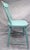 Early 20th Century Vintage Chippy Turquoise Wooden Farmhouse Shabby Chic Accent Chair For Sale - Image 5 of 13