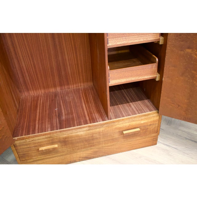 Brown Vintage Art Deco Burr Walnut Compactum Wardrobe, 1950s For Sale - Image 8 of 10