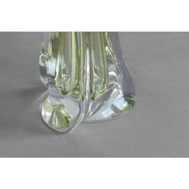 Glass Green Glass Table Lamp, 1960s For Sale - Image 7 of 8