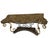 A spectacular vintage console table by Henredon, featuring a dramatically sculpted form extensively clad in hundreds of...