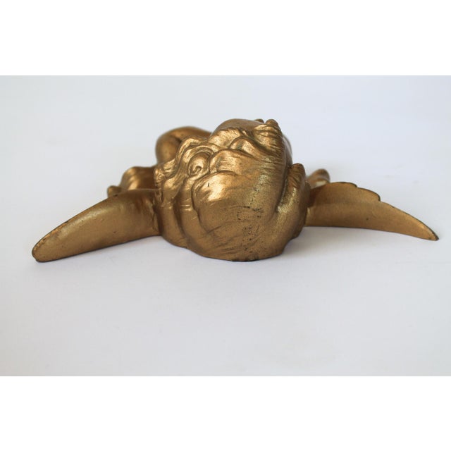 Gold Vintage Cherub Wall Hanging For Sale - Image 8 of 8