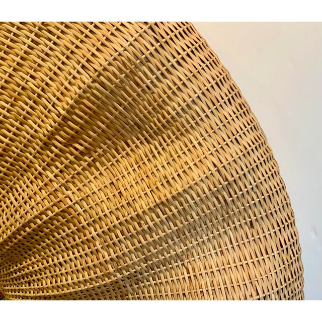 Contemporary Made Goods Organic Modern Rattan Large Larkin Wall Mirror For Sale - Image 3 of 5