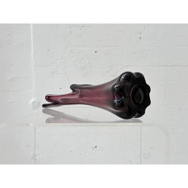 Vintage Murano Glass Vase in Violet, 1950s For Sale - Image 12 of 17