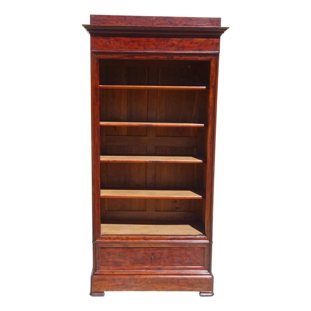 Louis Philippe Mahogany Bookcase For Sale