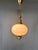 Mid-Century Modern Vintage Pendant Lamp with Opal Glass Globe and Brass Details, 1970s For Sale - Image 3 of 8