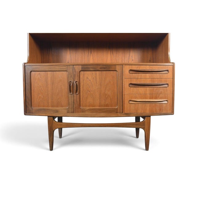 Brown Mid 20th Century Tall G Plan Fresco Teak + Cane Credenza / Sideboard For Sale - Image 8 of 13