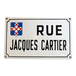 1950s French Street Sign W/ City Coat of Arms For Sale