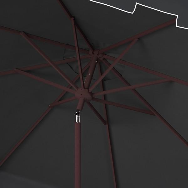 Contemporary Outdoor Zimmerman 11ft Round Market Umbrella - Black For Sale - Image 3 of 4