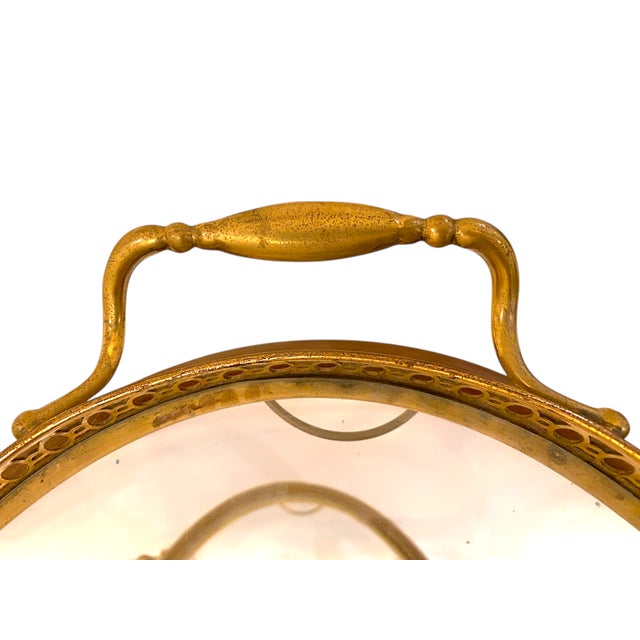 Maison Jansen Attributed Brass Bar Cart Vintage French Mid-Century Modern Hollywood Regency For Sale - Image 9 of 13