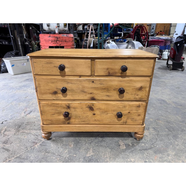 19th Century English Pine Chest of Drawers For Sale - Image 9 of 12