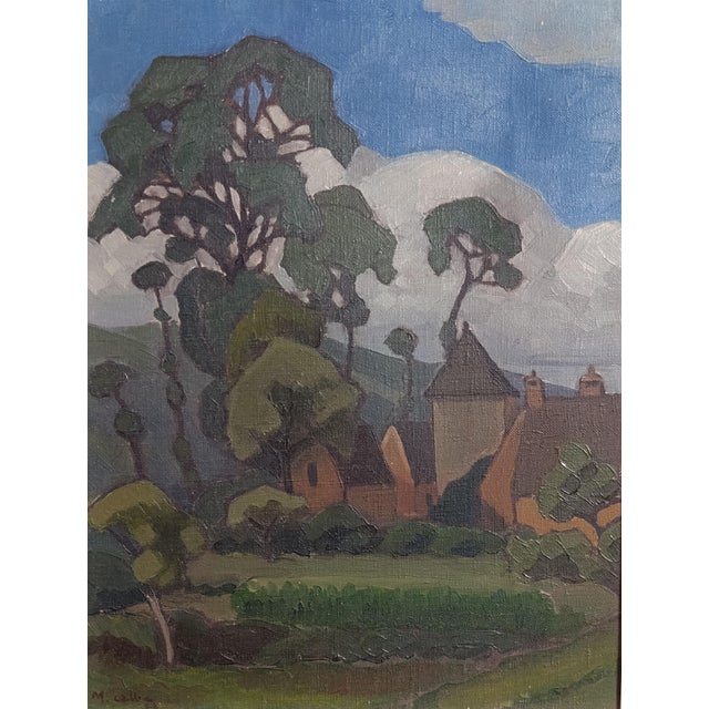 M. Alba, Landscape, 1931, Oil Painting on Canvas For Sale - Image 4 of 10