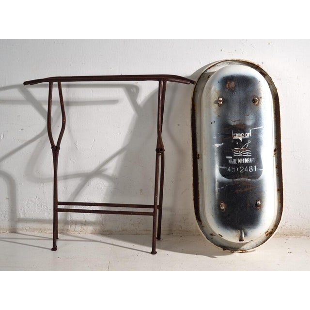 Bathtub in Enamelled Iron Central Europe, 1950 For Sale - Image 12 of 13
