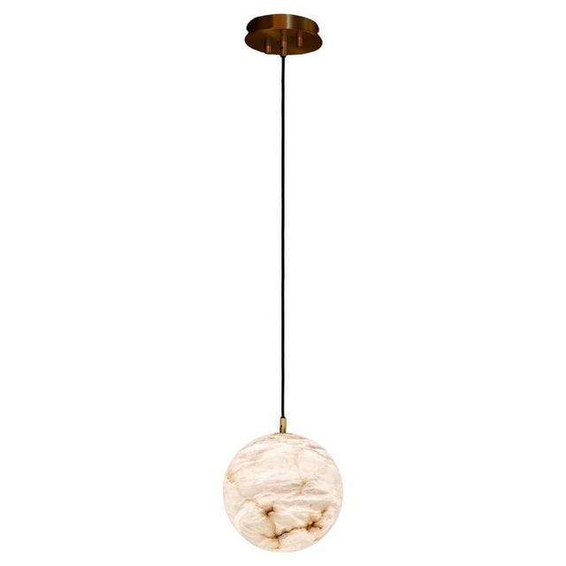 Moon 36 Pendant Lamp by United Alabaster For Sale - Image 14 of 14