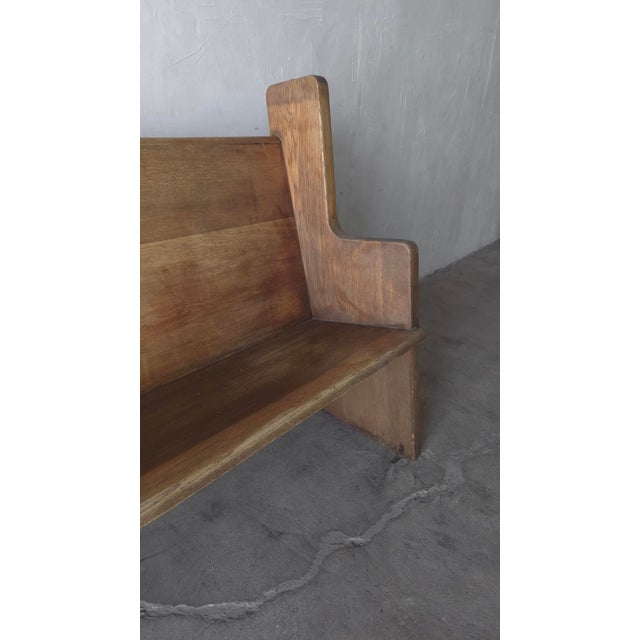 Antique Rustic European Wooden Pew Bench For Sale - Image 11 of 12