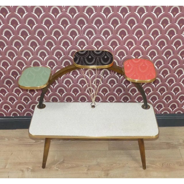 Black Large Flower Bench, 1950s For Sale - Image 8 of 11