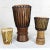 Vintage Trio of Tribal Drums Carved Wood and Animal Hide For Sale - Image 13 of 13