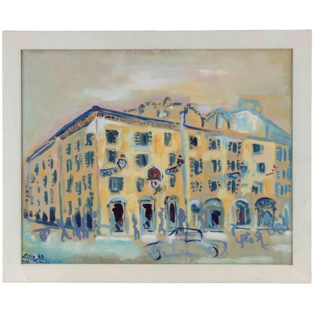 1960s Sirio Pellegrini, View of via di Panico, Rome, Mixed Media, 1969 For Sale - Image 5 of 5
