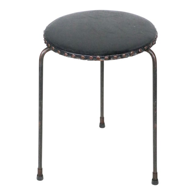 Wrought Iron Mid Century Stool Plant Stand Table For Sale