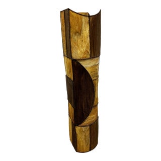 Mid-Century Patchwork Bark Floor Lamp, 1960s For Sale