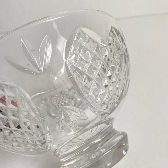 Glass Waterford Crystal Footed Bowl Heirloom Wedding Heart Love Pedestal Catchall Dish For Sale - Image 7 of 12